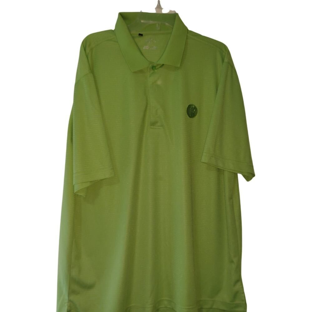 Monterey Club Men's Green Ribbed Golf Shirt - XXL - Pre-owned